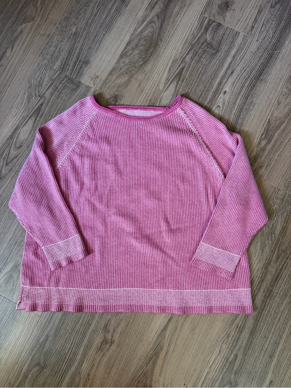 Poetry Pink Ribbed Scoop Neck Sweater